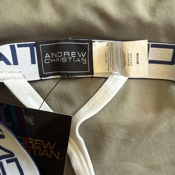 NWT- Andrew Christian Men's Navy Jockstrap/Thong Underwear - Picture 3 of 3